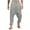 W01-Gray, variant on Men's Harem Pants Baggy Casual Cotton Linen Boho Yoga Drop Crotch Hippie Solid Color Trousers Navy M
