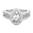 thumbnail image 3 of IGI Certified 2 Carat Pear Shape Lab Grown Diamond Engagement Ring | 14K White Gold | Imperiella Halo Celtic Knot Diamond Ring | FG-VS1-VS2 Quality Friendly Diamonds, 3 of 6