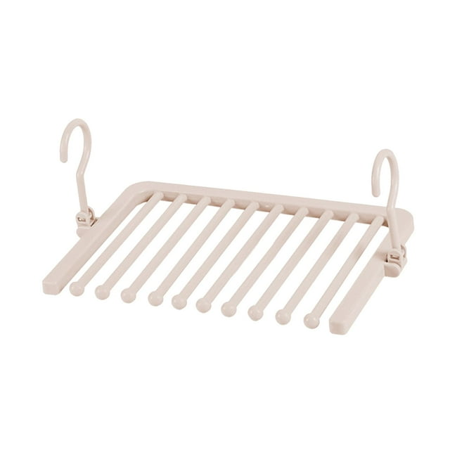 Percha para pantalones multicapa, percha plegable antideslizante, multifuncional Rosa 10 capas