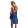 thumbnail image 1 of Vestido Formal de las Niñas Color Sólido Atrás Cordón Suelto Vestido de Suspensión Niños Lindos, Vestido de Fiesta de las Niñas, 1 of 9