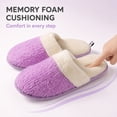 thumbnail image 5 of Women’s Memory Foam House Slippers, Plush Fleece-Lined Closed-Toe Indoor Shoes with Textured Non-Slip Sole, 5 of 6