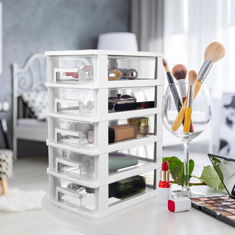 Pull-Out Under Cabinet Storage Drawer - Clear PET Organizer Box For Desk, Pantry, Or Table