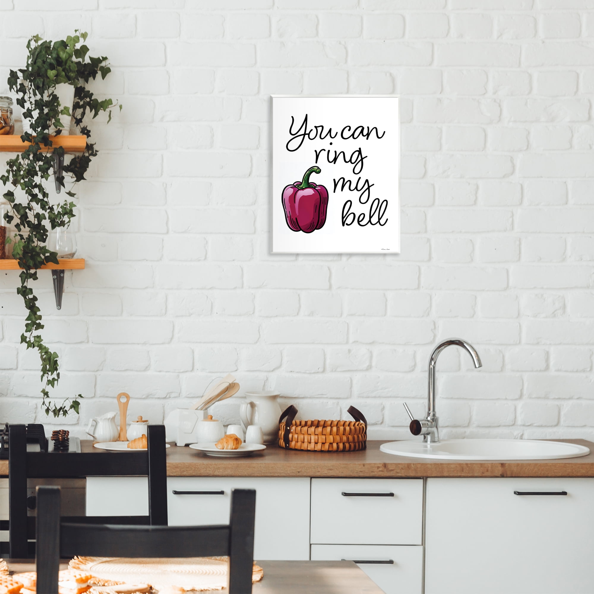 Stupell Industries Ring My Bell Pepper Wall Plaque Art, design by Susan Ball