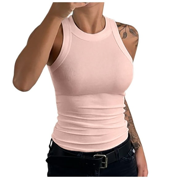 2025 Women's Strap Tank Running Tops for Women Top Sexy Trim Backless 3X Tops for Women Plus Size Vest Summer Going Out A New Day Top Tops
