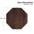 thumbnail image 2 of Honeii Vintage Wood print Leather Coaster Set of 4, ideal for safeguarding your furniture from drinks spills and effortless cleanup-Octagon, 2 of 6