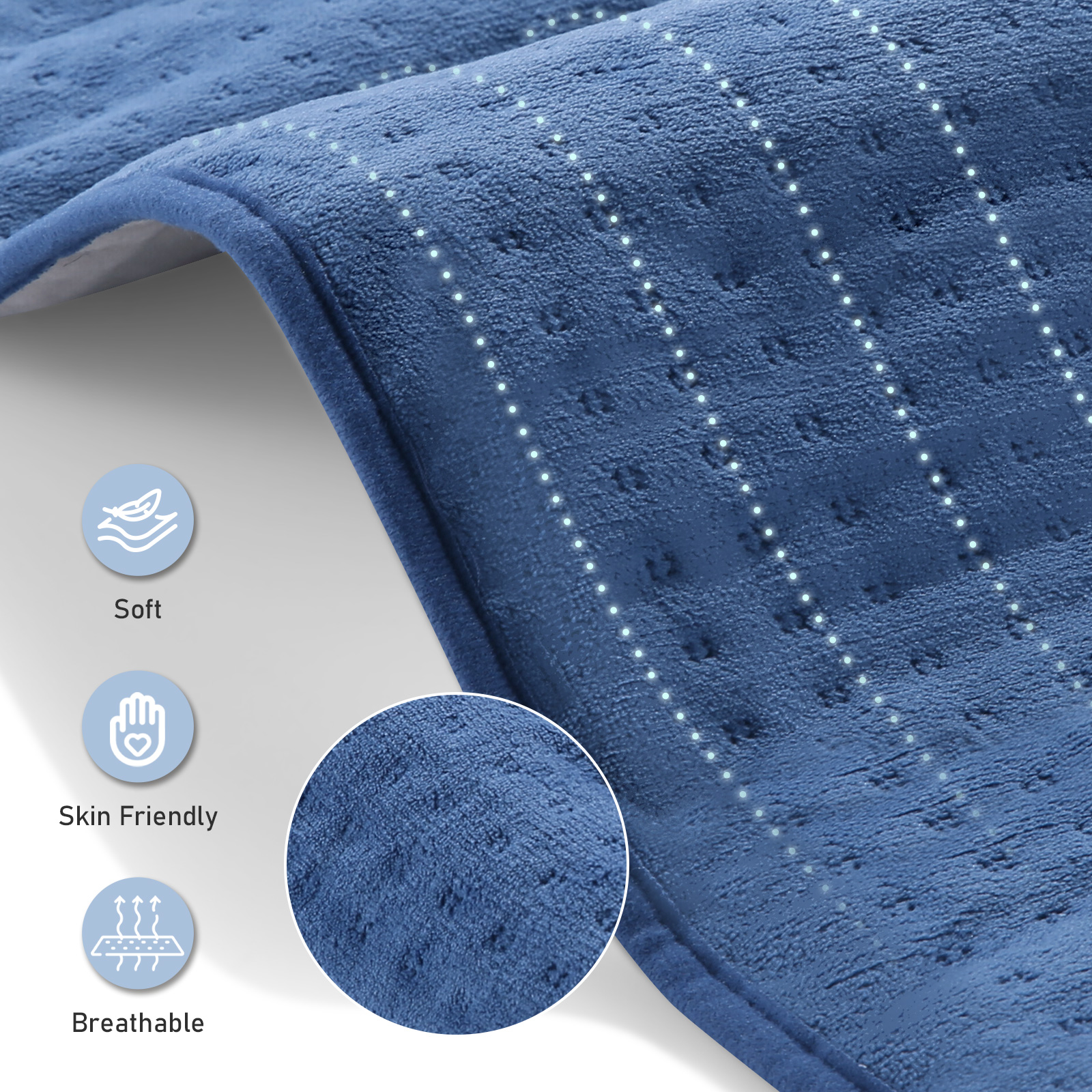 MARNUR Large Heating Pad 12x24 Inch Blue photo 8