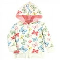 thumbnail image 2 of Touched by Nature Baby and Toddler Girl Organic Cotton Hoodie, Bodysuit or Tee Top, and Pant, Butterflies Toddler, 2 Toddler, 2 of 4