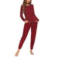 thumbnail image 3 of Ekouaer Womens Pajamas Set Long Sleeve Loungewear Soft Lounge Set Joggers with Pockets, 3 of 7