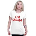 thumbnail image 3 of Oh Canada National Anthem CAN Native Womens Fitted Plus Size Graphic Tee Brisco Brands 2X, 3 of 5