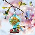 thumbnail image 5 of Hummingbird Feeder for Outdoors Hanging, 38 Ounces Hummingbird Nectar Capacity Hummingbird Feeders Hand Blown Glass, Humming Wild Bird Feeder, 5 of 9