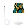 thumbnail image 3 of Gold Leopard Print LED Desk Lamp Table Lamp USB Bedside Nightstand Small Lamp for Bedroom Living Room Kids Room, 3 of 8