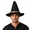 Black, variant on Kabuer Halloween Wizard Hat for Adult, Felt Witch Hat with Rope Accent for Halloween Party and Scarecrow Dress up (Brown)