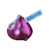 Hershey Kiss Shimmering Plush 3 inch Stuffed Pink Valentine Kiss With Clip