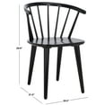 thumbnail image 4 of Safavieh Mandalyn Mid-Century Wood Dining Side Chairs, Black (Set of 2), 4 of 8