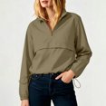 thumbnail image 2 of Qiggri Womens Windbreaker Lightweight Jackets Hooded Quarter Zip Pullover Windproof Waterproof Rain Coats Hiking Casual Outdoor Pockets Fall 2026 M, 2 of 8