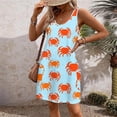 thumbnail image 4 of Tauxra Robe d'Été Courte Sans Manches à Col en V pour Femme avec Poches, Décontractée, de Plage, Fluide, à Volants, Mini Robe Soleil, 4 of 7