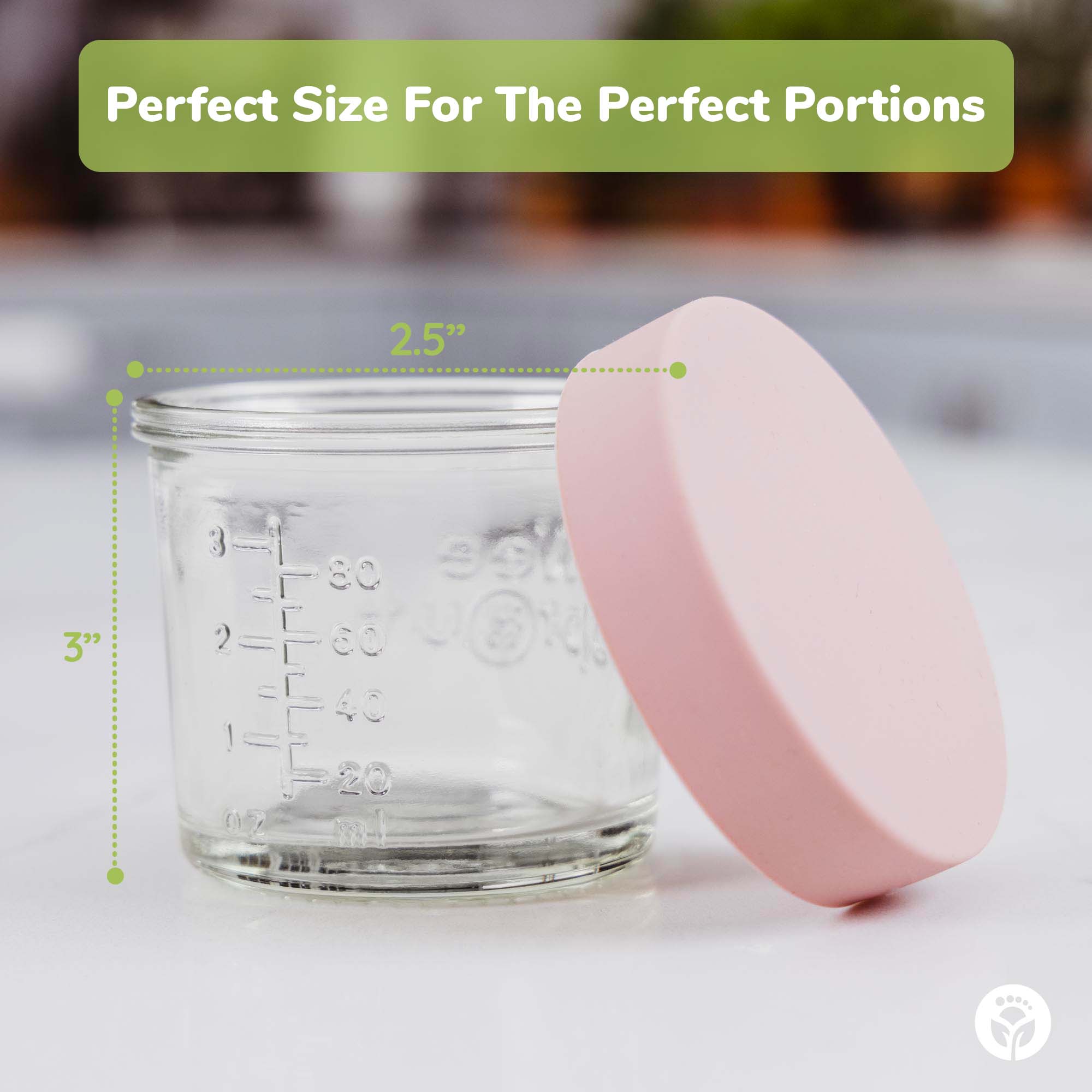 WeeSprout Glass Baby Food Storage Jars w/ Silicone Lids (4 oz, 12 Pack, Matte Variety)