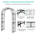 thumbnail image 2 of 48.8" W x 83.8" H Garden Arch, Black Sturdy Metal Iron Arbor, Courtyard Cast Trellis for Various Climbing Plant, Outdoor European-Style Archway Wedding Ceremony Party, 2 of 7