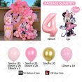 thumbnail image 3 of Kit de guirnalda de globos de Minnie Mouse de Disney, globos rosas, decoraciones para fiestas de cumpleaños de niñas, decoraciones para baby shower, suministros para globos, 3 of 5