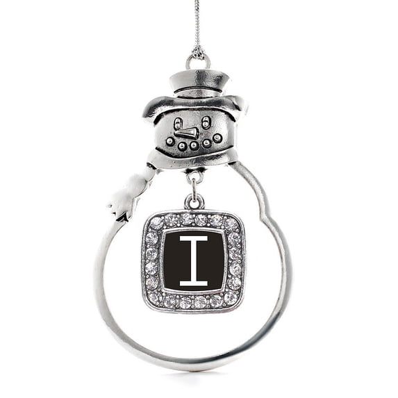 My Initials - Letter I Classic Snowman Holiday Ornament