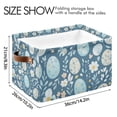 thumbnail image 4 of Yayeee Canvas Storage Basket with Handles for Shelves Fabric Bins Closet Organizer, Easter Eggs, 4 of 8