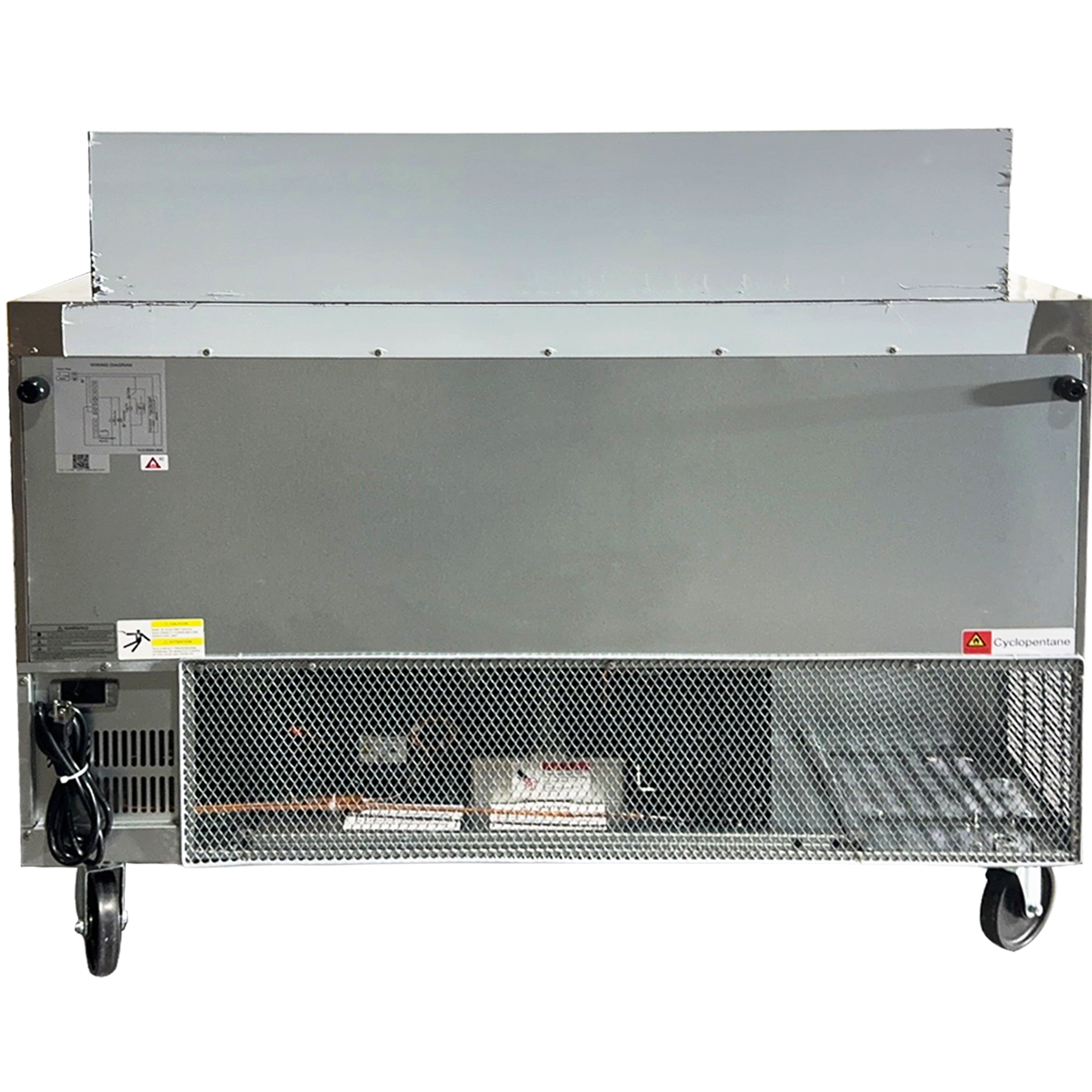 NSF 48 in. 2 Door Refrigerator Sandwich Salad Prep Table 13 Cu.Ft. Commercial Stainless Steel Pre Table Refrigerator with Cutting Board