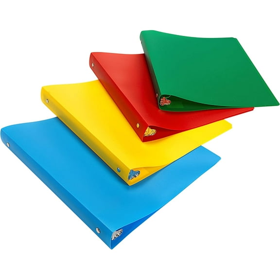 Binder, 1-Inch, Letter Size, 12-Pack, Assorted Colors