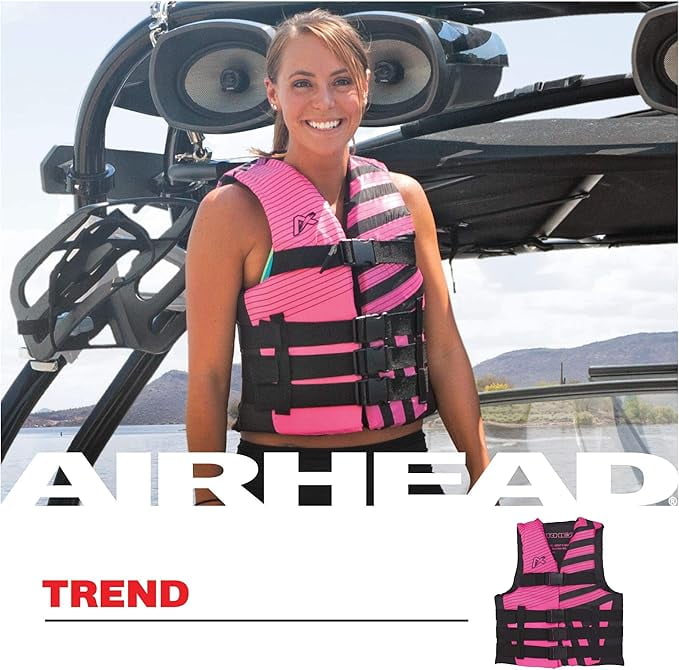 Airhead Trend Women's Life Jacket, Lighteight & Flexible, 2XL/3XL, Hot Pink