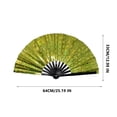 thumbnail image 2 of CSSAD Boots on the Ground Fan, Large Holographic Folding Handheld Fans for Line Dancing, Portable Craft Holding Colorful Stripe Hand Fan for Festival,Dance,Party, Wedding Dance Church, 2 of 6