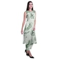 thumbnail image 3 of Moomaya Printed Womens Sleeveless Peter Pan Collar Kurta Pant Set,2 Piece Ethnic Set, 3 of 6