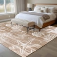 thumbnail image 4 of Brown Coastal Area Rugs 8'x10', Washable Small Throw Rugs for Living Room Patio, Summer Beach Nautical Starfish Coral Vintage Indoor Outdoor Rug Non-Slip Low Pile Carpet Runner Reversible Floor Mats, 4 of 8