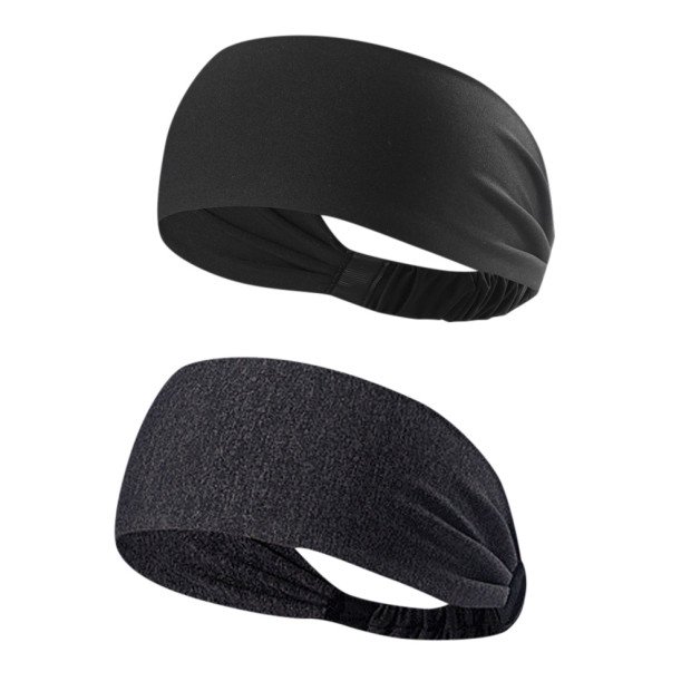 Diademas Deportivas De Fibra De Poliéster, 2 Uds., Unisex, Elásticas, Que Absorben El Sudor, Antideslizantes, Para Correr, Deportes, Viajes, Fitness, Equitación ANGGREK FB1019