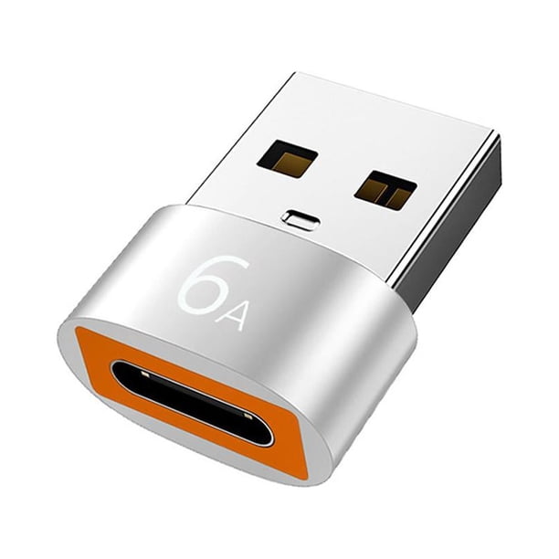 6A Tipo-C a USB3.0 Adaptador Convertidor OTG para Samsung Xiaomi PC (1pc Plata)