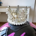 thumbnail image 4 of Colaxi Helmet Crown, Decorative Crystal Cute Accessory Reusable, Fit for Bike Motorcycle Motocross Girls (Helmet Not Included) , White Pearl, 4 of 8