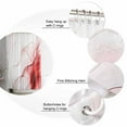 thumbnail image 5 of 72x78 Inch Shower Curtain Marble Red Bathroom Decor Waterproof Fabric Bathtub Bath Curtains Decorative Gold White Modern Gradient Ocean Wavy Ripple Extra Long Shower Curtain Set with Hooks, 5 of 6