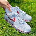 thumbnail image 3 of Ni&ke Air Force 1 Custom Shoes "Red White Splatter" Mens Womens Kids Sizes, 3 of 6