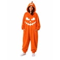 thumbnail image 3 of Domuza Halloween Pumpkin Onesie Costume, Hooded Plush Pajamas, Unisex Cosplay Jumpsuit for Party Wear 2XL, 3 of 5