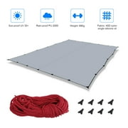 OUTAD 4.5x6 Meters Ultra-light 40D Silicon co atin g Sun Shade Sail for Outdoor