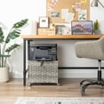 thumbnail image 5 of StorageWorks File Folder Organizer Box with Wheels, Printer Stand for Home Office, Gray, 5 of 9