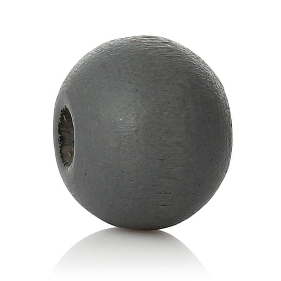 1000 Painted Gray Wood Beads 8mm with 2mm Hole