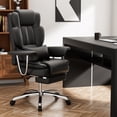 thumbnail image 2 of Silla de oficina, Silla de oficina ejecutiva grande y alta con reposapiés, Silla de computadora de cuero, Silla reclinable ergonómica, 2 of 5