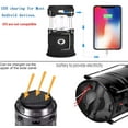 thumbnail image 3 of Linterna de Camping LED portátil - Linterna Solar Recargable por USB ultrabrillante Linterna con Pilas, para Acampar, Caminatas, cobertizo en Cortes de energía (Negro), 3 of 5