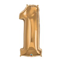 Way to Celebrate 38" Number 1 Gold Foil Balloon