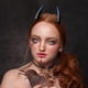 thumbnail image 2 of Horquillas para el pelo con forma de cuerno de diablo de estilo gótico oscuro, con borde de horquilla, para disfraz de Halloween, accesorios para el cabello con forma de cuerno de diablo de dibujos an, 2 of 7