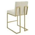thumbnail image 6 of Counter Stool Chair, Fabric, Metal Steel, Gold Beige, Modern Contemporary Urban Design, Bar Pub Cafe Bistro Hotel Restaurant Hospitality, 6 of 8