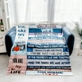 thumbnail image 2 of Anniversary Father''s Day Birthday Gifts for Husband from Wife, You are My Life Wedding Valentine''s Blankets Gifts to My Husband, Fleece Blankets Soft Bedding Sofa, 2 of 6