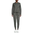 thumbnail image 3 of Athletic Works Women's French Terry Hoodie Top and Jogger Set, 2-Piece, 3 of 5