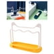 thumbnail image 4 of Soporte portátil para esponja para fregadero, organizador para fregadero, bandeja de drenaje extraíble, soporte para cepillo, estante para paño de Amarillo Macarena Soporte de esponja, 4 of 7