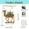 thumbnail image 3 of 2D Acrylic Camel-Shaped Decorative Desktop Ornament, Home Living Room & Office Shelf Accent, Festive Holiday Tabletop Decoration With Artistic Detailing For Shelves, Tables, Or, 3 of 3