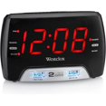 thumbnail image 1 of Radio reloj digital FM Westclox grande con LED rojo de 1,4" y dos puertos de carga USB, 1 of 8